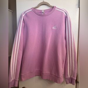Adidas Men's Light Pink Crewneck Sweater